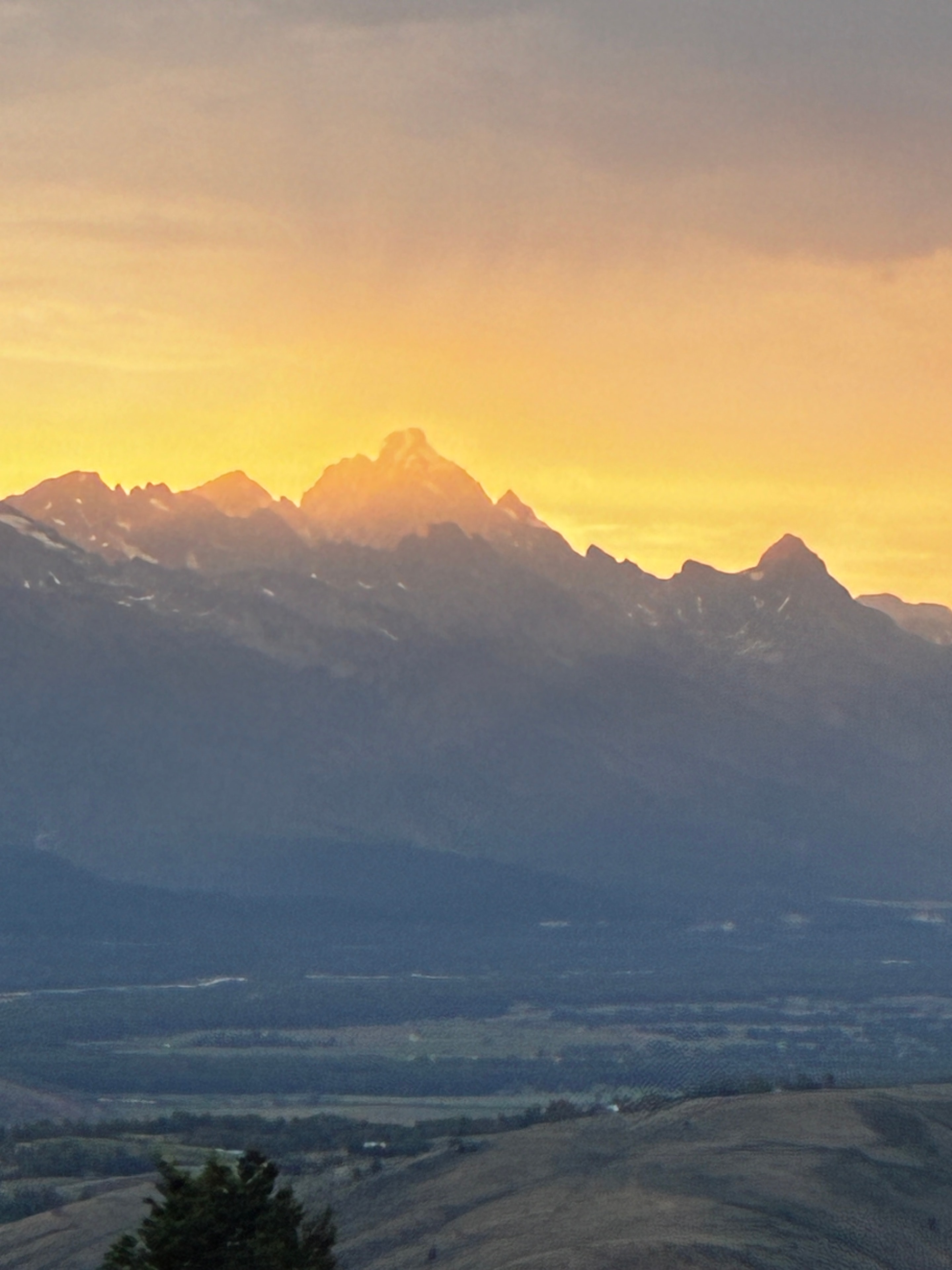 Sunset over the Grand Tetons — Jackson Hole, Wyoming